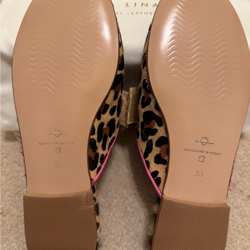 Vibrant Aline Leopard Print Flats with Pink and Blue Accents - Picture 6 of 9